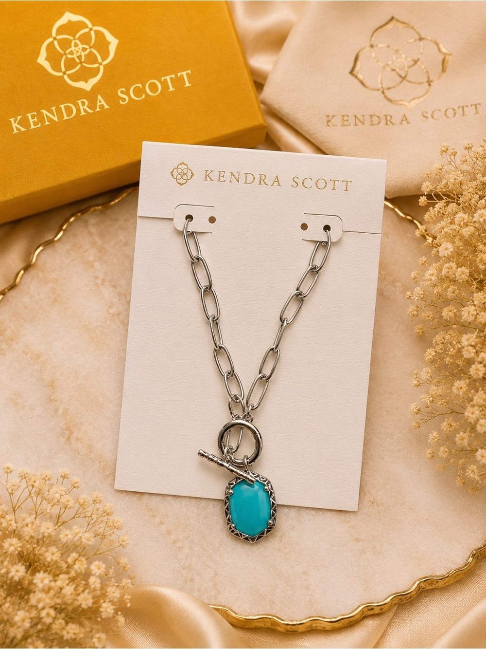 Kendra Scott Daphne Link Bracelet in Variegated Turquoise Magnesite